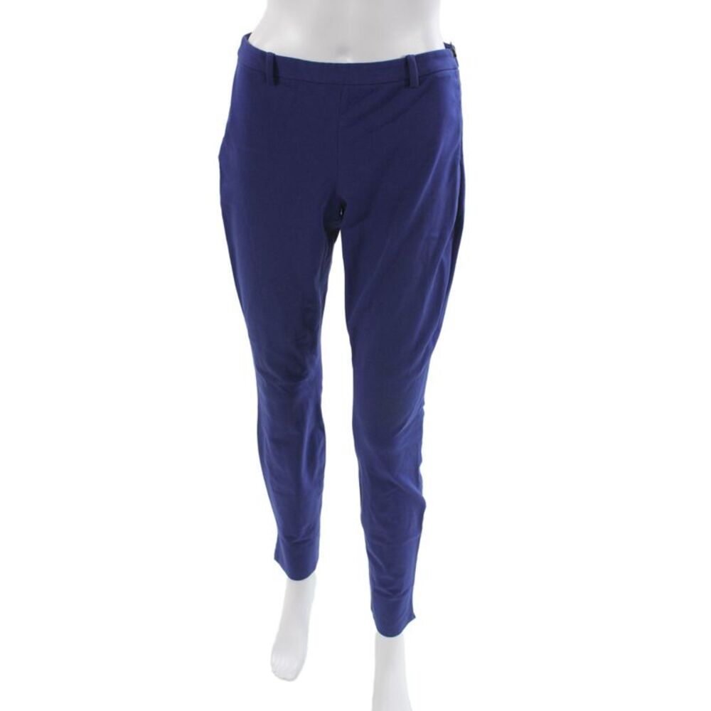 Theory Womens Blue Solid Pants Inseam 30 Size 4